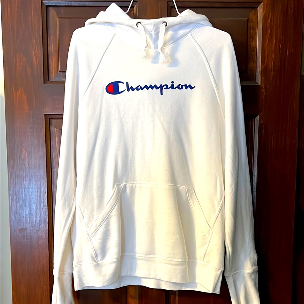 CHAMPION White Cowl Neck Hoodie
